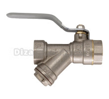 Шаровой кран СТМ CWFFF012 с фильтром,1/2" вн-вн, ручка рычаг