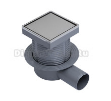 Душевой трап Logan L006-100 11x11, в пол, нержавеющая сталь, с сифоном