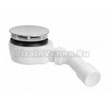 Сифон для поддона Plastbrno EWCN942 90 мм, хром, низкий, черный