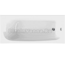 Акриловая ванна Cezares Eco 165x70 см, пристенная, белая, на ножках