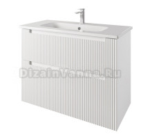 Тумба с раковиной Dreja Euphoria 100 матовая белая