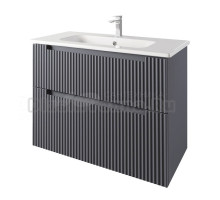 Тумба с раковиной Dreja Euphoria 100 матовый серый базальт