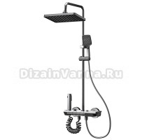 Душевая стойка Argotech 2805/FCG ALTRA-LED оружейная сталь