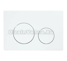 Кнопка смыва для унитаза Veconi Flush V2 пластик, цвет белый глянец