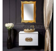 Мебель для ванной комнаты Armadi Art NeoArt 80 белая с ручками Ajur золото