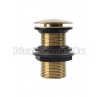 Донный клапан для раковины IDDIS Slide SLIMG10i88 без перелива, матовое золото