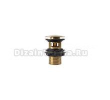 Донный клапан для раковины IDDIS Slide SLIMG1Wi88 с переливом, матовое золото