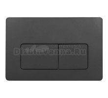 Кнопка смыва для унитаза Veconi Flush V5 пластик, цвет матовый черный