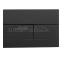 Кнопка смыва для унитаза Veconi Flush V7 пластик, цвет матовый черный