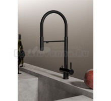 Cмеситель для кухни с подключением фильтра Кnotlor SS-16/BL, черный