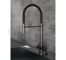 Cмеситель для кухни с подключением фильтра Кnotlor SS-16/GM, вороненая сталь