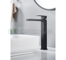 Смеситель для раковины высокий Knotlor KN-24/BL, черный