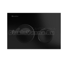 Кнопка смыва для унитаза Knotlor BIS102BL пластик, цвет матовый черный