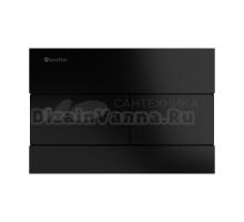Кнопка смыва для унитаза Knotlor BIS103BL пластик, цвет матовый черный