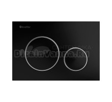 Кнопка смыва для унитаза Knotlor BIS104BLC пластик, цвет матовый черный