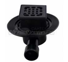 Душевой трап Splendy Faith FA304GKYBM 10x10, в пол, матовый черный