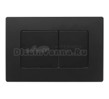 Кнопка смыва для унитаза Veconi Flush V8 пластик, цвет матовый черный