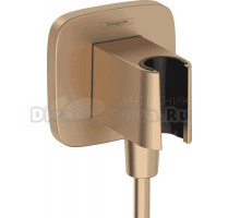 Шланговое подключение Hansgrohe FixFit Q 26887140 шлифованная бронза
