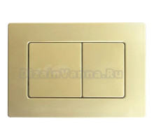 Кнопка смыва для унитаза Veconi Flush V9 нержавеющая сталь, цвет золото брашинг