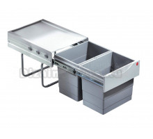 Мусорное ведро Hailo AS Raumspar Tandem Comfort 2 шт, 20 л, серое