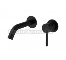 Смеситель для раковины SantiLine SL-9005MB С ВНУТРЕННЕЙ ЧАСТЬЮ, черный матовый