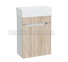 Тумба под раковину без столешницы DIWO Архангельск 40 подвесная, белая, сонома