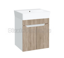 Тумба под раковину без столешницы DIWO Архангельск 50 подвесная, белая, сонома