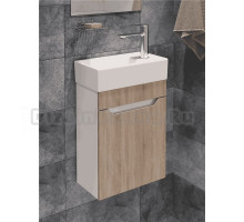 Тумба с раковиной DIWO Архангельск 40 подвесная, белая, сонома