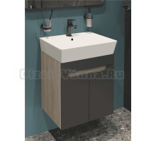 Тумба с раковиной DIWO Архангельск 50 подвесная, дуб сонома, антрацит
