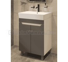 Тумба с раковиной DIWO Архангельск 60 белая, антрацит