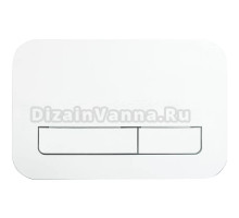 Кнопка смыва для унитаза Veconi Flush V12 пластик, цвет белый глянец