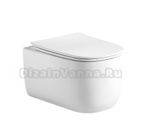 Унитаз подвесной Grossman Thin Rim GR-5605SQ глянцевый белый