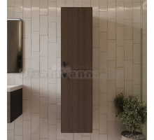 Шкаф-пенал для ванной MebelVann Line 40 подвесной, шпон дуб, графит