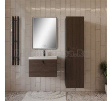 Мебель для ванной комнаты MebelVann Line 60 подвесная, графит, орех, 1 ящик