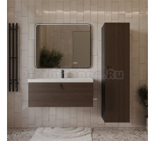 Мебель для ванной комнаты MebelVann Line 100 подвесная, графит, орех, 1 ящик