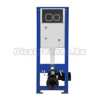 Инсталляция с кнопкой Alcora Grant Slim SLIM3516BLACK цвет black, крепление к полу и стене