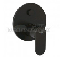 Встраиваемый смеситель для душа и ванны Kludi X1 327593975 С ВНУТРЕННЕЙ ЧАСТЬЮ, черный матовый