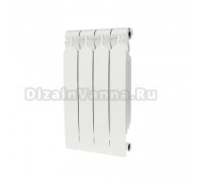 Радиатор алюминиевый секционный Bilux ALM 500 4 секции, боковое проходное подключение, белый