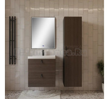 Мебель для ванной комнаты MebelVann Line 60 подвесная, графит, орех, 2 ящика