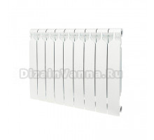 Радиатор алюминиевый секционный Bilux ALM 500 9 секций, боковое проходное подключение, белый