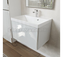 Тумба с раковиной MebelVann Arno 60 подвесная, белая, 1 ящик