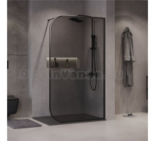 Душевая перегородка Niagara Nova NG-689-12TBLACK 120x200, профиль матовый черный, стекло тонированное