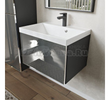 Тумба с раковиной MebelVann Arno 60 подвесная, графит, 1 ящик