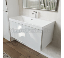 Тумба с раковиной MebelVann Arno 80 подвесная, белая, 1 ящик