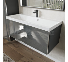 Тумба с раковиной MebelVann Arno 100 подвесная, графит, 1 ящик