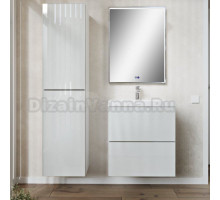 Мебель для ванной комнаты MebelVann Arno 60 подвесная, белая, 2 ящика