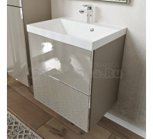 Тумба с раковиной MebelVann Arno 60 подвесная, капучино, 2 ящика