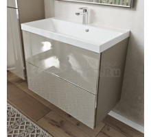 Тумба с раковиной MebelVann Arno 80 подвесная, капучино, 2 ящика