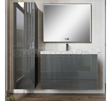 Мебель для ванной комнаты MebelVann Arno 100 подвесная, графит, 2 ящика