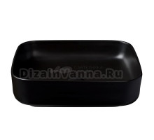 Накладная раковина Splendy Bliss 51 матовая черная, прямоугольная